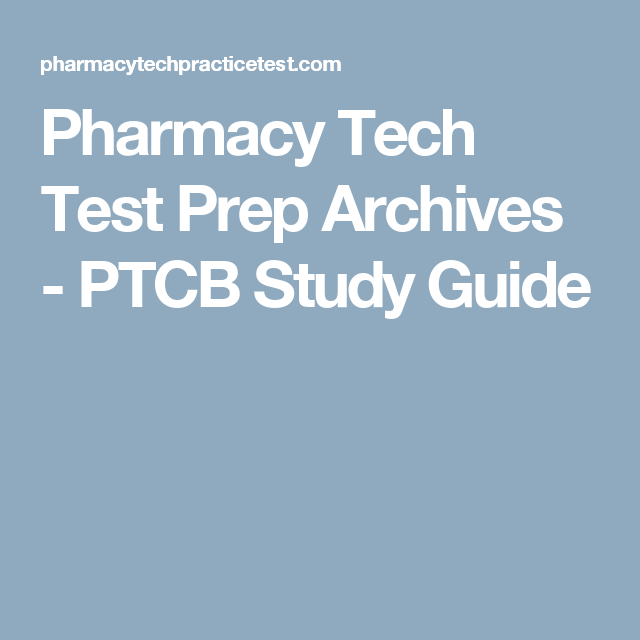 pharmacy technician certification test study guide