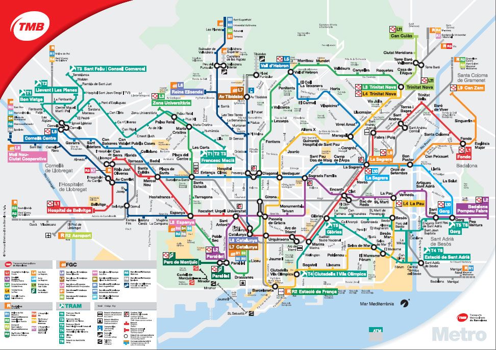 barcelona tourist guide metro map