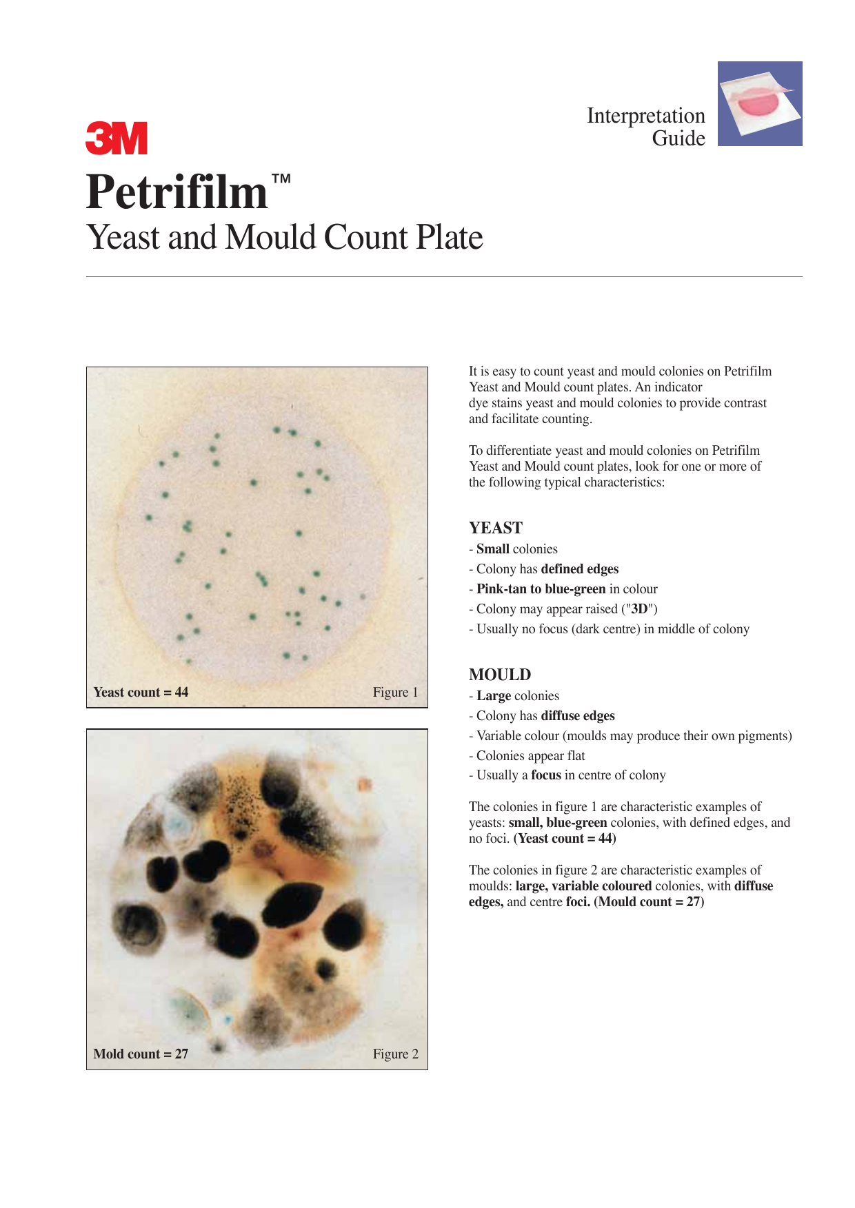 3m petrifilm interpretation guide yeast mold